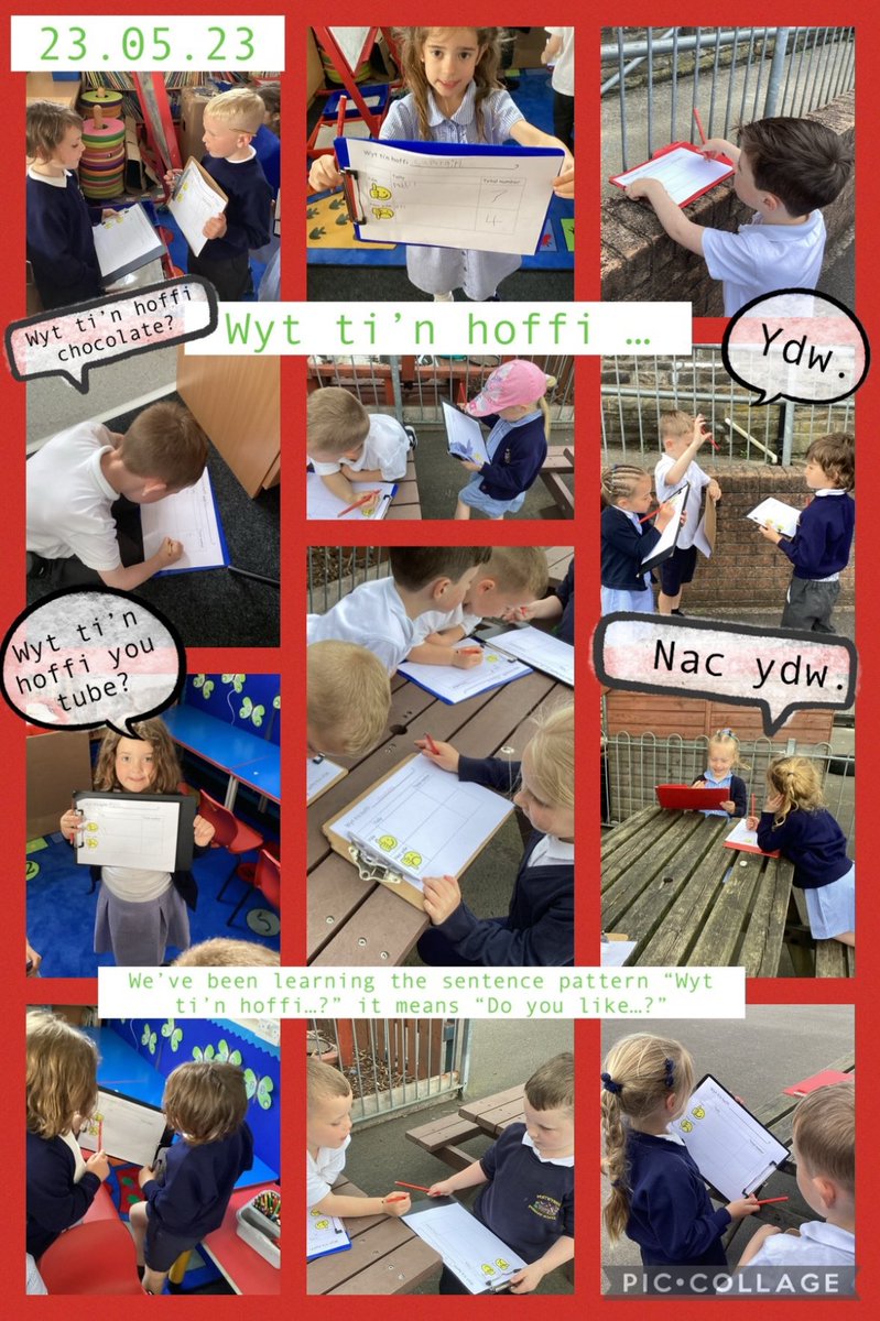 Dosbarth Draig created tally charts to record the answers to our new sentence pattern 'Wyt ti’n hoffi...?' #AmbitiousCapableLearners #DosbarthDraig #MathsAcrossTheCurriculum