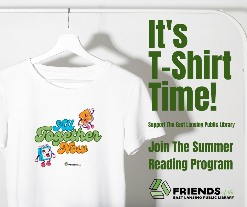 elplibrary's tweet image. The @FriendsofELPL are holding a T-shirt sale with the start of the #SummerReadingProgram! This year's program theme is "All Together Now."

A portion of every sale goes right back to the library. You can purchase yours at bonfire.com/all-together-n….