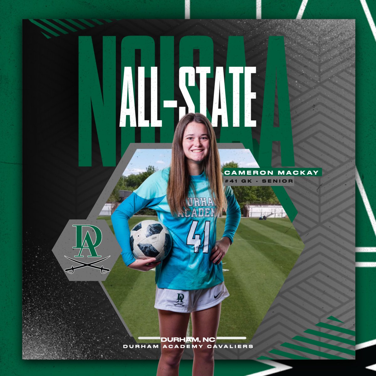 @NCISAA1 All-State:   

Cameron Mackay - Girls Soccer 
#GoCavs