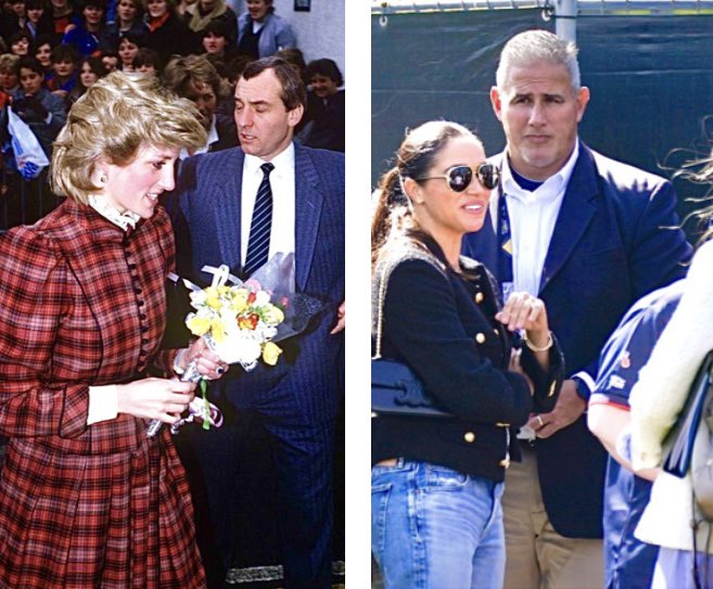 Meghan’s now cosplaying Princess Diana’s - affair with her bodyguard - era (Barry Mannakee). This woman is disturbed! #MeghanAndHarrySmollett #MeghanSmollett