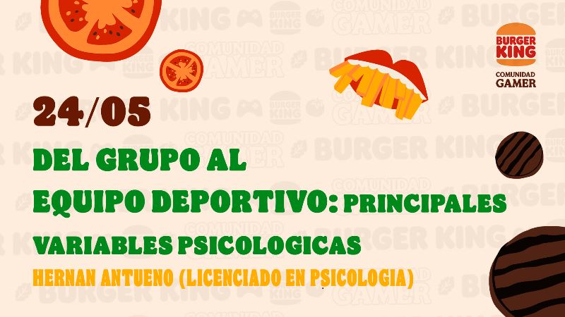 ¿Estas buscando armar tu equipo de esports? Hoy en la comunidad de Buger King voy a contarte como trabajar psicologicamente para la conformación de un gran equipo deportivo!! Te espero 😉🧠🏋️‍♂️