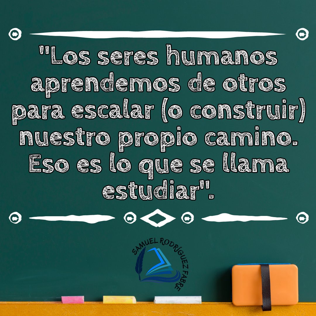 FabreRodriguez's tweet photo. 𝙇𝙖 𝙞𝙢𝙥𝙤𝙧𝙩𝙖𝙣𝙘𝙞𝙖 𝙙𝙚 𝙨𝙚𝙜𝙪𝙞𝙧 𝙖𝙥𝙧𝙚𝙣𝙙𝙞𝙚𝙣𝙙𝙤 𝙖𝙪𝙣𝙦𝙪𝙚 𝙮𝙖 𝙣𝙤 𝙚𝙨𝙩𝙚𝙢𝙤𝙨 𝙚𝙣 𝙪𝙣 𝙖𝙪𝙡𝙖 𝙚𝙨𝙘𝙤𝙡𝙖𝙧.

#𝙛𝙧𝙖𝙨𝙚𝙨𝙥𝙖𝙧𝙖𝙧𝙚𝙛𝙡𝙚𝙭𝙞𝙤𝙣𝙖𝙧 https://t.co/Vo2Rl4uLTn