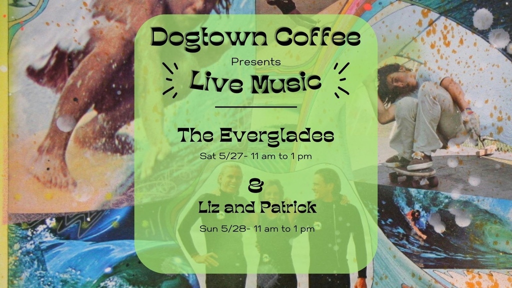 Come out for good food, coffee, and live music this weekend at Dogtown Coffee! Our musical guests this weekend are The Everglades & Liz and Patrick.⁠
⁠
⁠
⁠
⁠
#dogtowncoffee #dtc #dogtown #bestcoffee #bestcoffeesantamonica #santamonicacoffee #coffeeshop