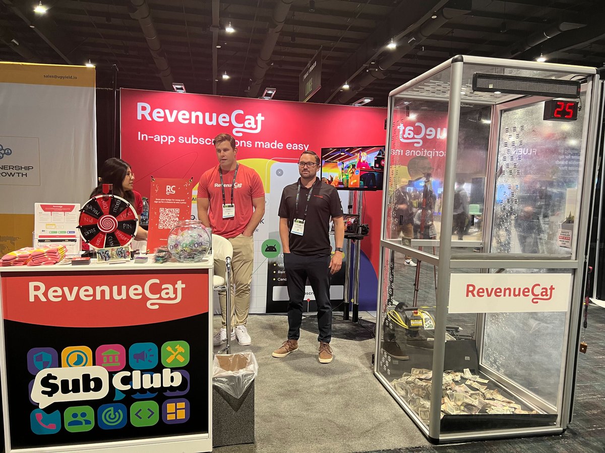 Are you at @mauvegas_ over the next couple of days?

Come and visit the RevenueCat booth! 

A friendly team on hand to talk in-app subscriptions, amazing swag & an even more amazing Money Booth! Catch yourself a RevenueCat 💸

#MAUVegas