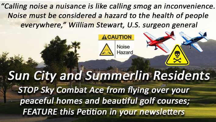 @KE6ZGP The Residents #noise/#safety complaints have fallen into black hole & #FAA is conspiring with #aviation against well being of the collective. #Noise & #fuelpollution is linked to violent #crime, #dementia, #hearingloss, #cancer, and #heartdisease 

change.org/p/move-sky-com…

#vegas