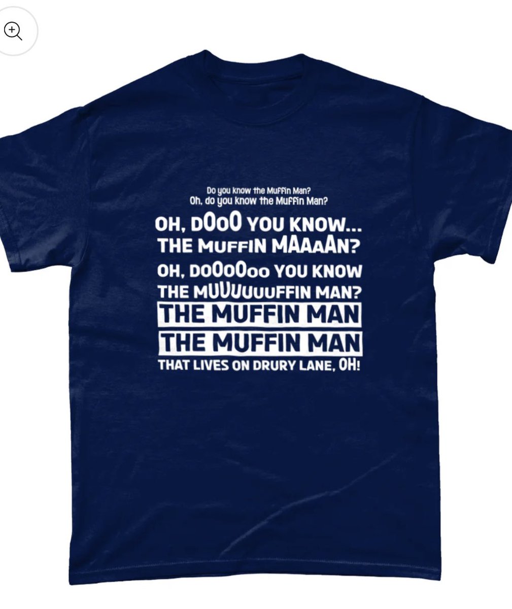 justinwhitehair's tweet image. 👕Shirt Ordered✔️ 

There’s no way I could pass up the iconic Muffin Man song t-shirt!!! The song that lives rent free in just about everyone’s head! 😂

#Muffinman #tshirts #DestinationsbyJustin #music #adamlambert #believe #funny #muffins #doyouknowthemuffinman