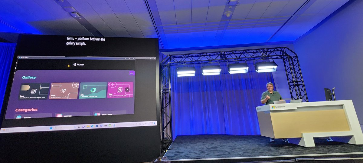 Very cool to see #Flutter apps running natively on #Windows11 with #Arm64! #MSBuild