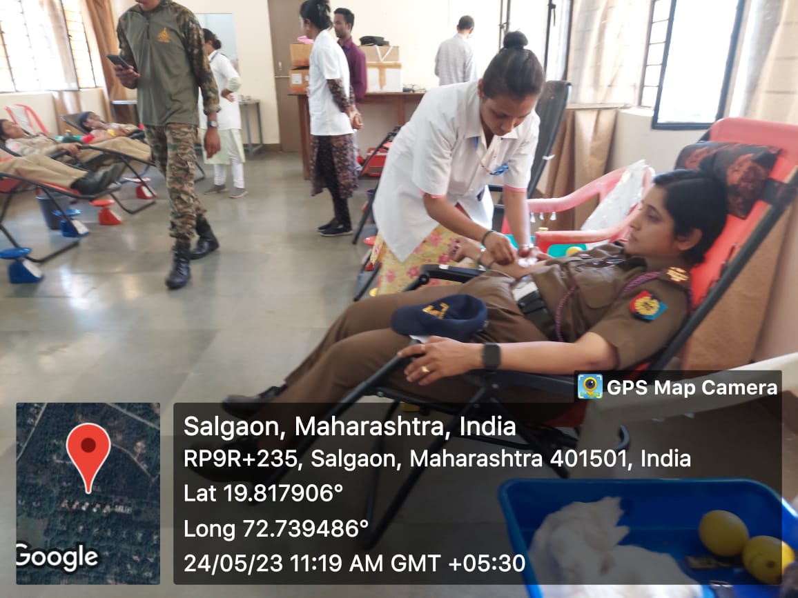 UnityMaximum's tweet photo. Blood Donation Drive conducted during the  CATC -402, Tarapur on 24 May 2023 by 5 Mah Girls Bn NCC, Mumbai. Conducted in co operation with Patangshah Kutir Hospital Blood Bank. Total 41 People donated the blood. https://t.co/CcBmpYjV9L