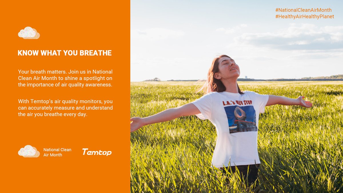 Breathe Easy with Temtop Air Quality Monitors! Happy Clean Air Month!
Whether it's a public workplace or your own office, monitor the air quality with ease and take control of your well-being.
#Temtop #Elitech #AirQualityMonitoring #CleanAirMonth #AirQualityAwareness