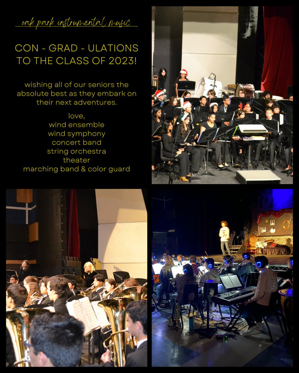 OPHSMusic's tweet image. Join us in wishing the Oak Park Music Department's seniors farewell and good luck! We couldn't be more proud. Thank you for a great four years of music!