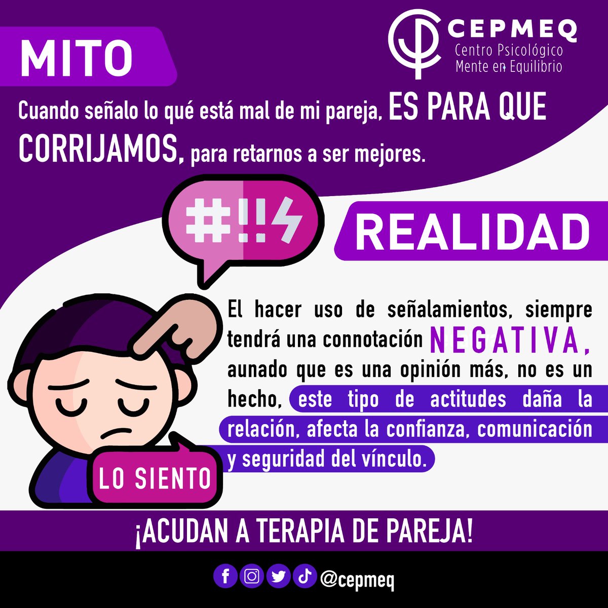 cepmeq's tweet photo. La terapia de pareja puede ser un gran aliado, recuerda que estamos para apoyarte con #terapiaonline #terapiapresencial al ☎️ 5537258152

#couples #couplegoals
#Psicología #saludmental
#matrimonio #novios #mentalhealth #mindfulness #amor #love #terapiadepareja #amordelbueno https://t.co/4mtl8qHe10