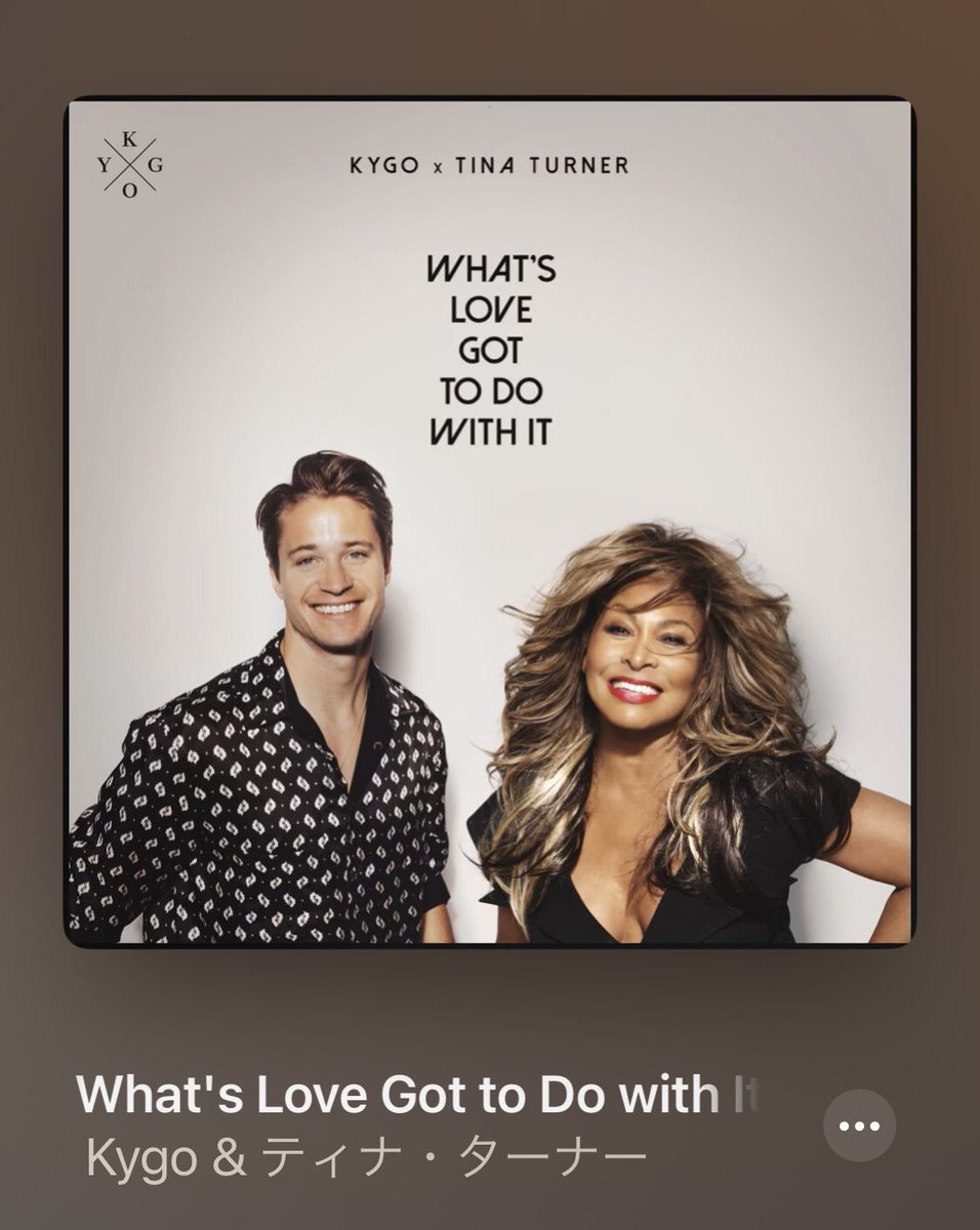 kygoのpro.
#ティナターナー
#Tina_Turner 
#kygo
#WhatsLoveGotToDoWithIt