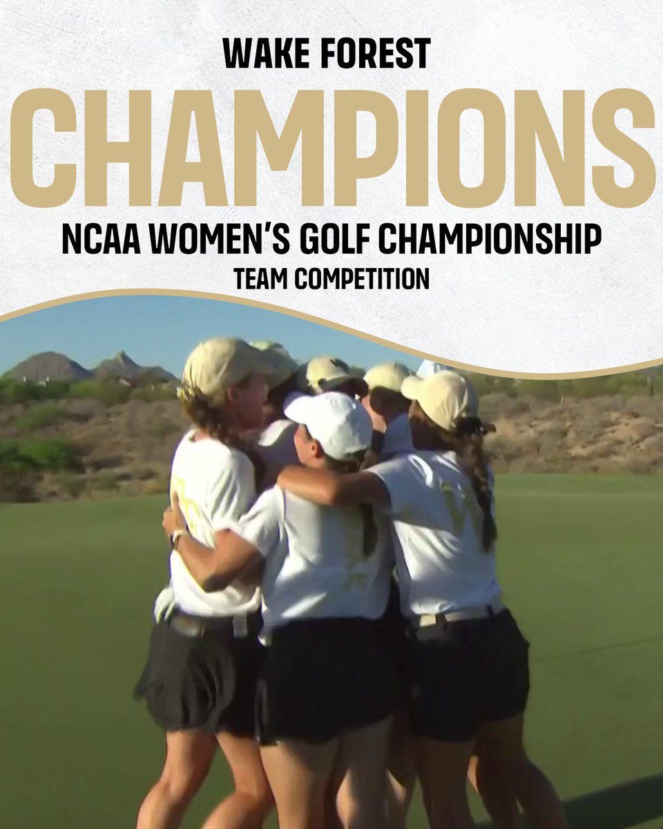 .@WakeWGolf have clinched their first national championship in program history! #NCAAGolf