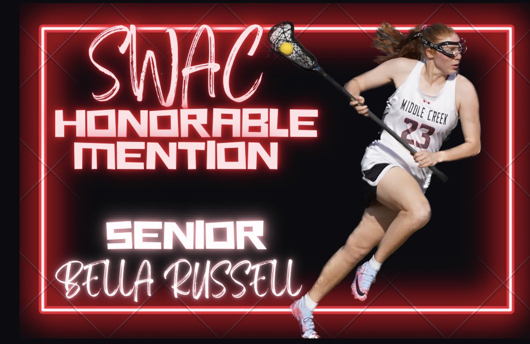 Congratulations to Senior Bella Russell on earning SWAC Honorable Mention! 🥍🖤❤️