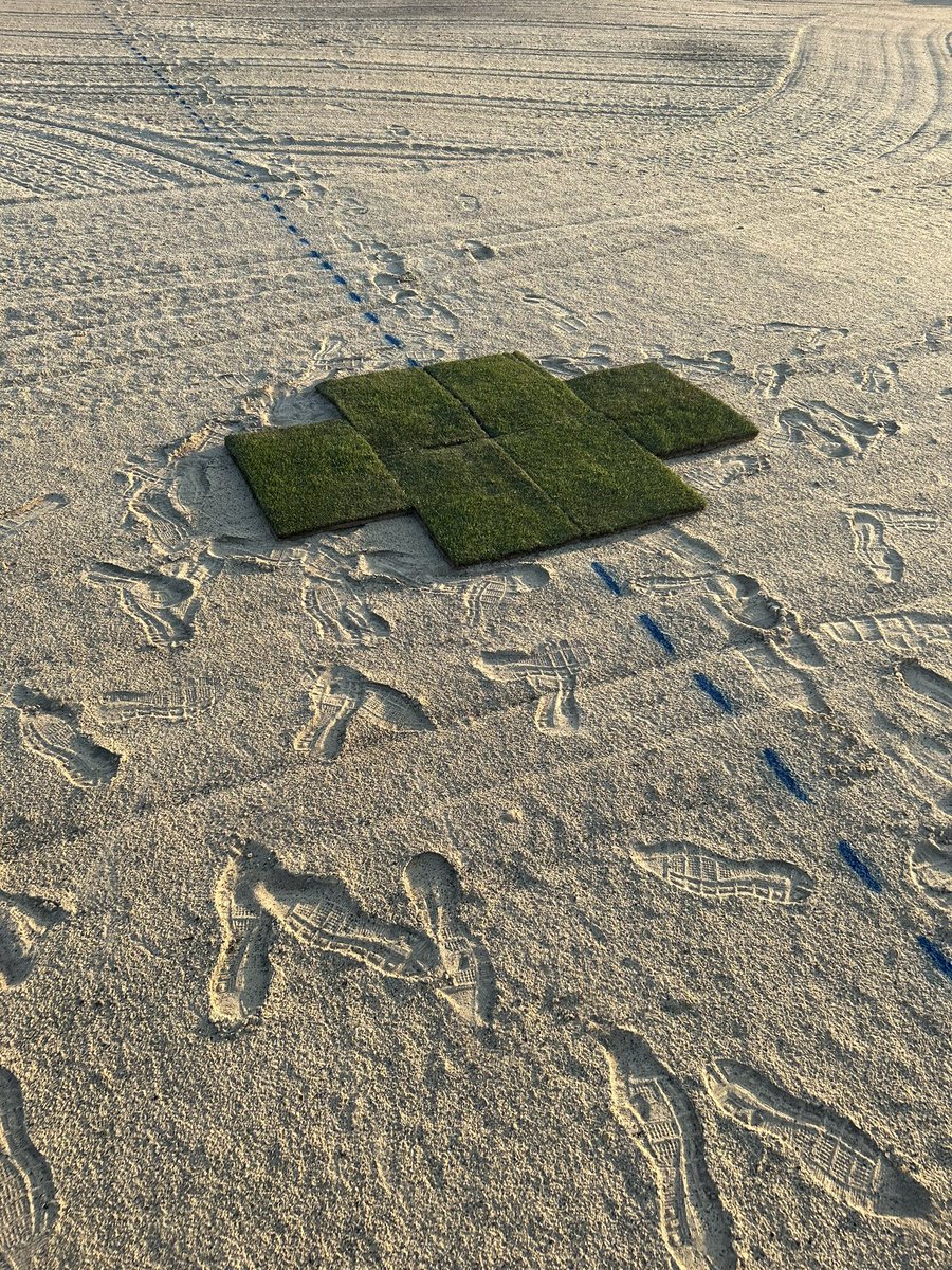 AggieTurf's tweet photo. Coming soon!! New Platinum TE Seashore Paspalum green for the @AggieTurf research facility.  Thank You so much to @dzaskoda and Whittig Grass Farms for this beautiful sod for the project.  #greensideup. #Texasturfgrass https://t.co/UU4PmJYhxR