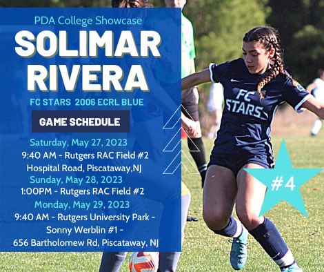 SolimarRivera_4's tweet photo. PDA showcase this weekend 🙌🏼 ready to compete &amp; bring my all for these 3 games ⚽️🩵 #FCStars #ECRL #Co2024 #PDAShowcase https://t.co/03P6IszIN9