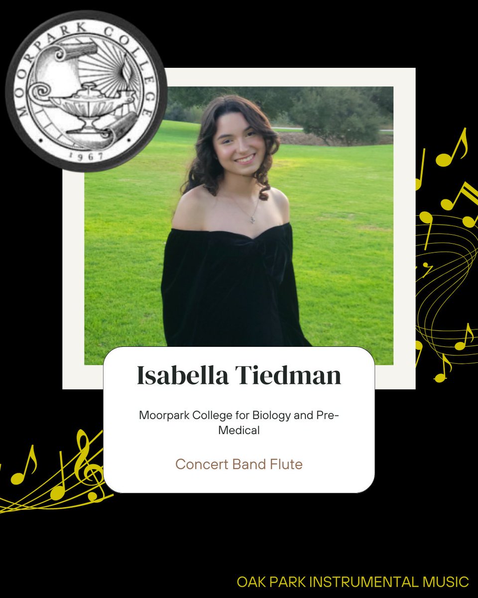 OPHSMusic's tweet photo. Isabella Tiedman to Moorpark College! https://t.co/XrG8fiBeWV