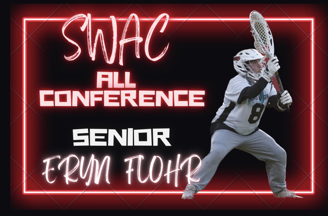 Stellar season and a huge congratulations to senior, captain Eryn with her SWAC All-Conference honor!! ❤️🖤🥍