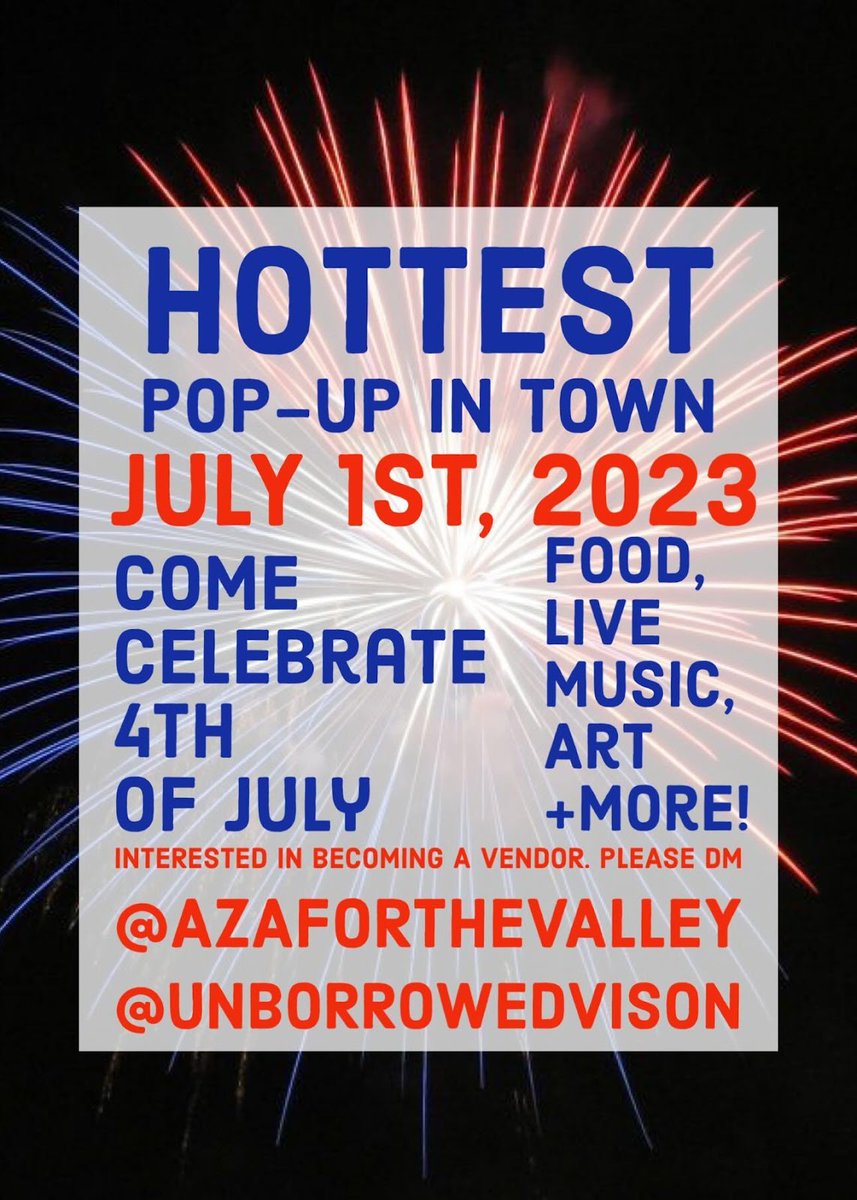 VENDORS AND ARTISTS CALL FOR THE HOTTEST POP-UP IN TOWN 2023 arizonaurbanarts.blogspot.com/2023/05/vendor… 

#art #artexpo #vendors #artists #hotest #popup #Arizona #tempe #myphx #azforthevalley #vendorneed #az #artshow