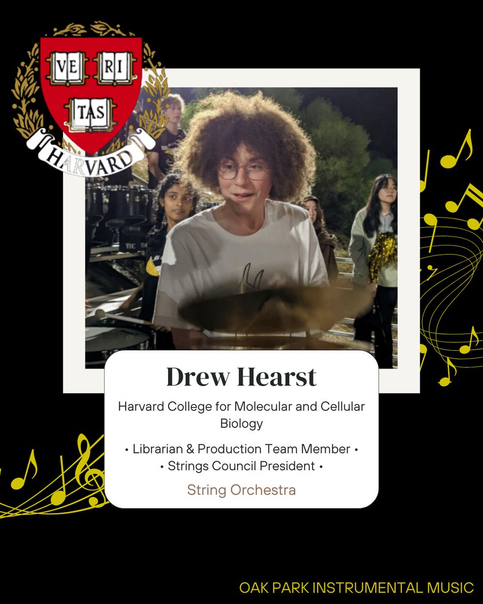 OPHSMusic's tweet photo. Drew Hearst to Harvard College! https://t.co/pGmhrByyFo