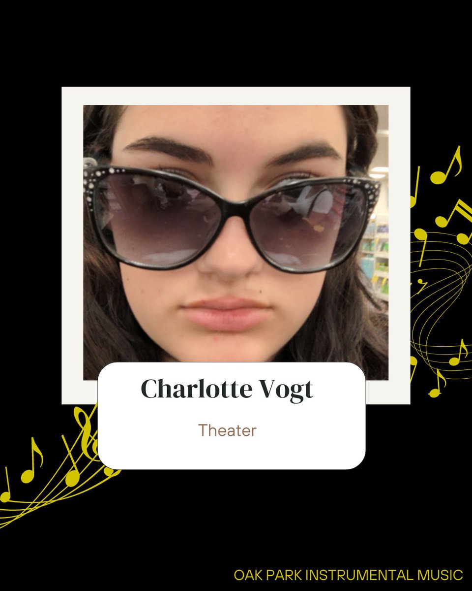 Congratulations to Charlotte Vogt of theater!