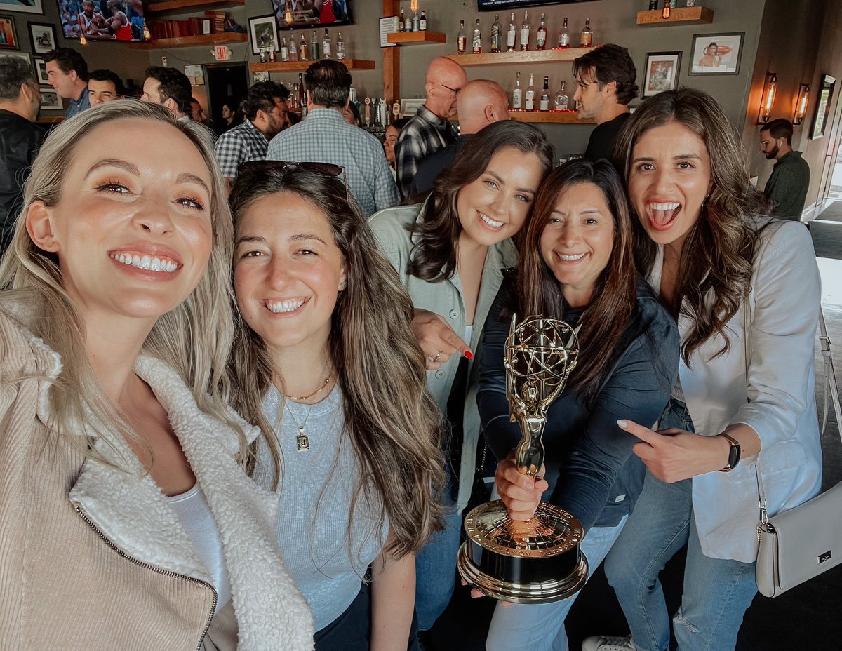 FOX NFL Sunday celebrating their #SportsEmmys Award win for Outstanding Studio Show - Weekly 🏆<a href="/NFLonFOX/">FOX Sports: NFL</a> <a href="/sportsemmys/">Sports Emmys</a>