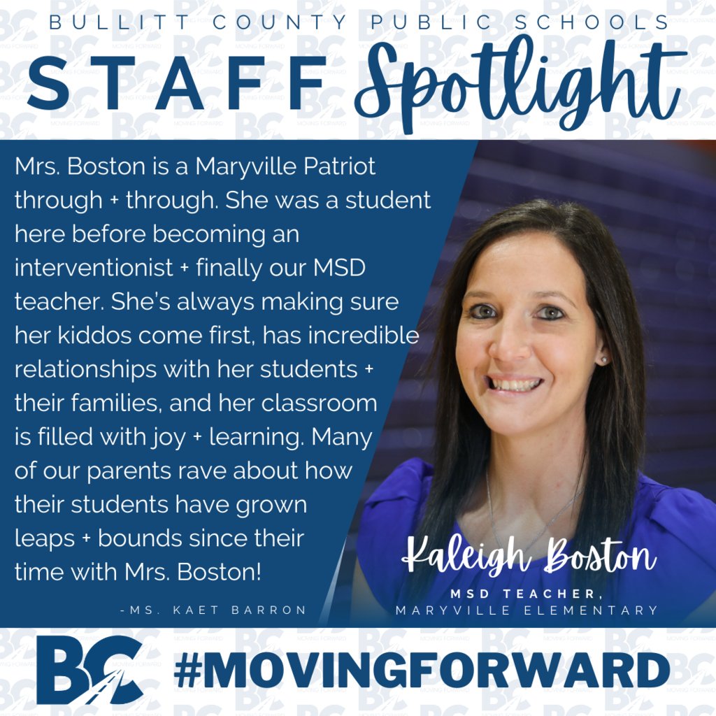 bcpsky's tweet photo. Check out this staff shoutout for Mrs. Kaleigh Boston from Maryville Elementary! #MovingForward #BCPSServiceBeforeSelf https://t.co/XxvuQcGT9B