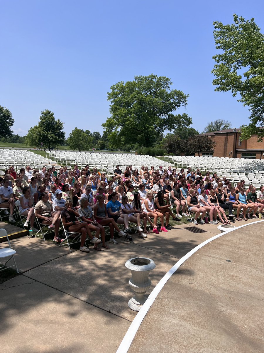 StJoeAngels's tweet photo. Practice makes perfect! 1 more day until the Class of 2023 puts their graduation practice into action. Looking forward to the big day! #NotIButWe #StrongValuesStrongWomen #Classof2023 https://t.co/vH3Qs0lWrL