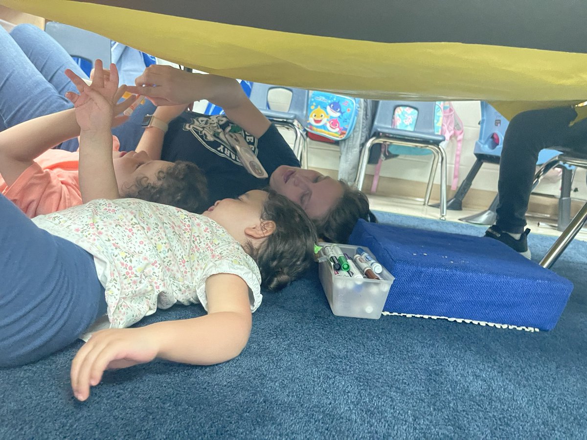 suterkatherine1's tweet photo. Reason 9,735 why I love @NISD_ECE! Today was U for under and we used markers to make drawings under the table during small group. There was so much giggling especially when I struggled getting out from under the table. #36weeksprego #countdowntosummer https://t.co/GcuTGCU1aG