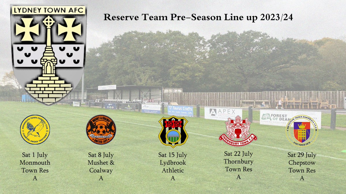 RESERVE TEAM PRE SEASON LINE UP CONFIRMED