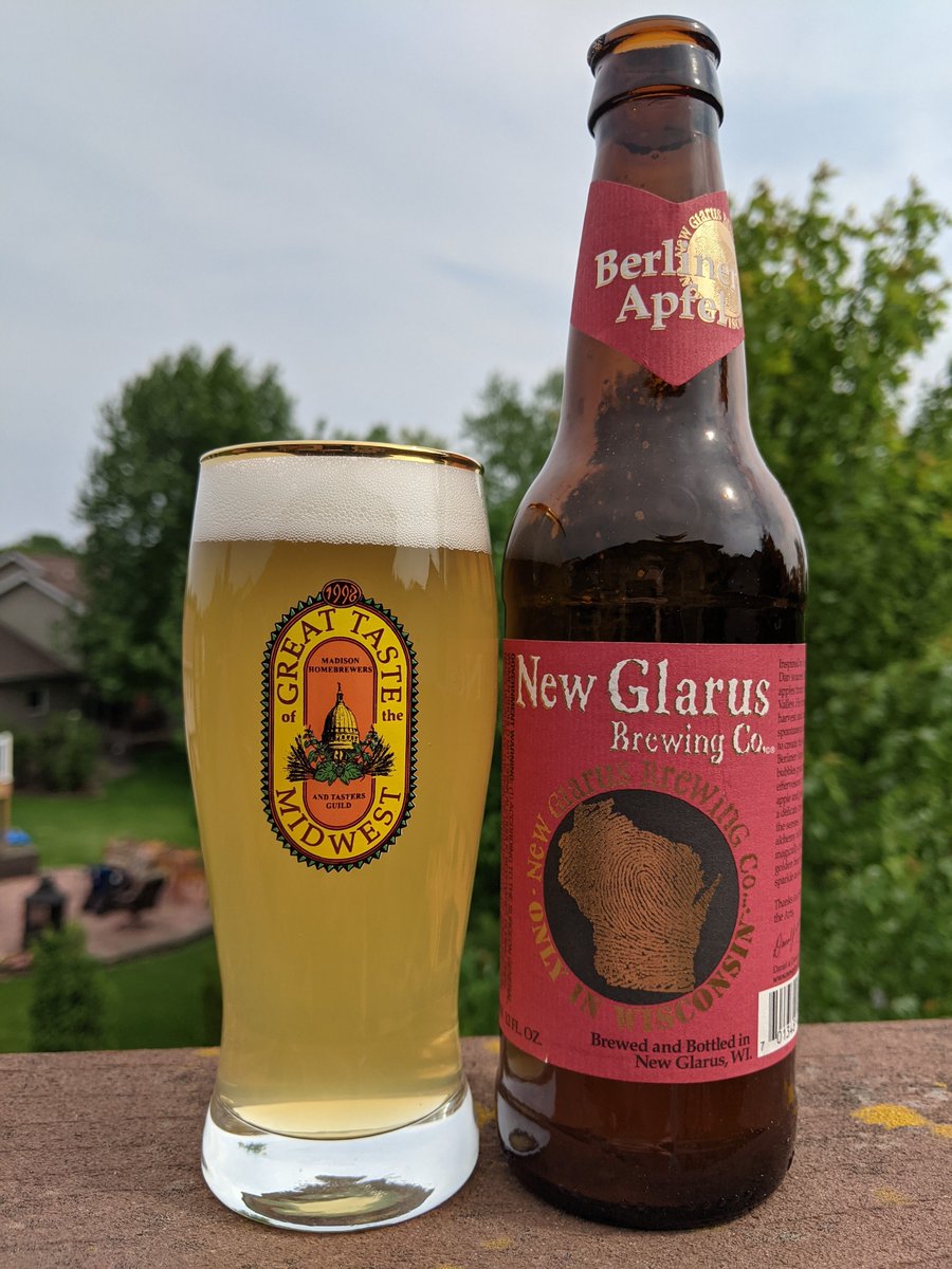 And the hits keep coming! This is another fantastic brew coming from @newglarusbrew The subtle balance between tart and sweet and the delicate taste of apple...amazing! #WIBeerWednesday #WiCraftBeer #drinkwisconsinbly #drinklocal #craftbeer