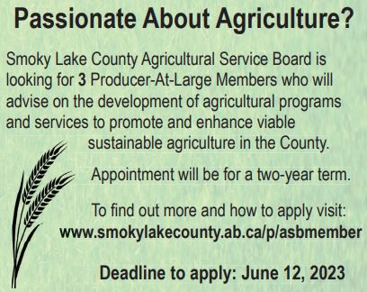HAY EWE!
Want to help GROW our Ag Services?
Become an ASB Board Member!

For all the details and how to apply: smokylakecounty.ab.ca/p/asbmember

#agforlife
