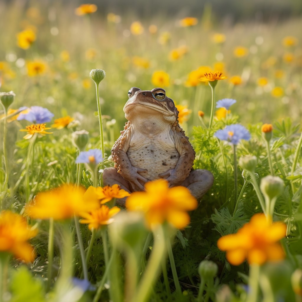 If you had a shitty day, please take a moment to meditate with this PERFECT lil' toad that I asked a bot to draw for me. 

#midjourney #AIart #midjourneyartwork #midjourneyart