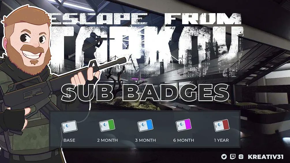 wkeygg's tweet photo. Looking for new sub badges for your #EscapeFromTarkov @twitch #stream?
🤗 Download: https://t.co/xYpRXkF8k9

#twitchaffiliate #twitchstream #twitchclips #SupportSmallStreamers #StreamerCommunity https://t.co/ghnH60LL1e
