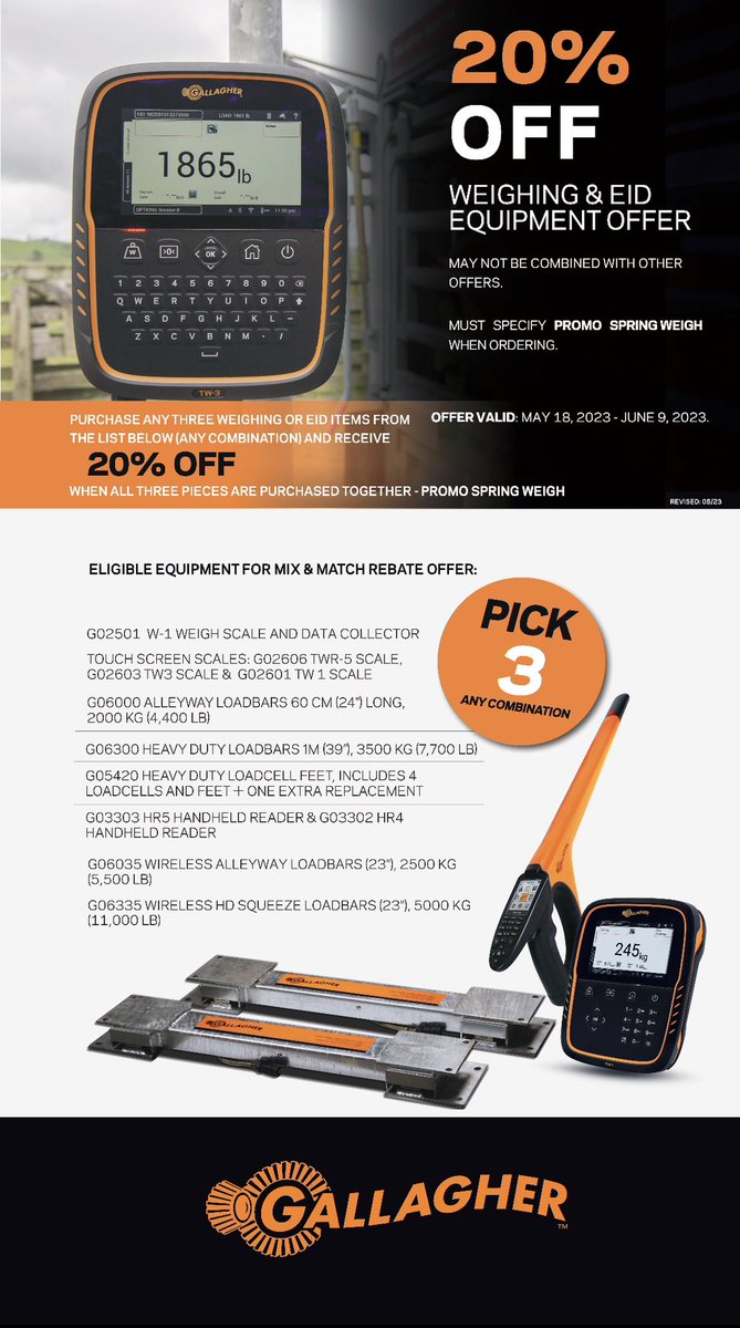 SPCoopAgTeam's tweet photo. Sale on now! ⭐️

#gallagher #wearecoop #coopagro https://t.co/aFdRBMVfHu
