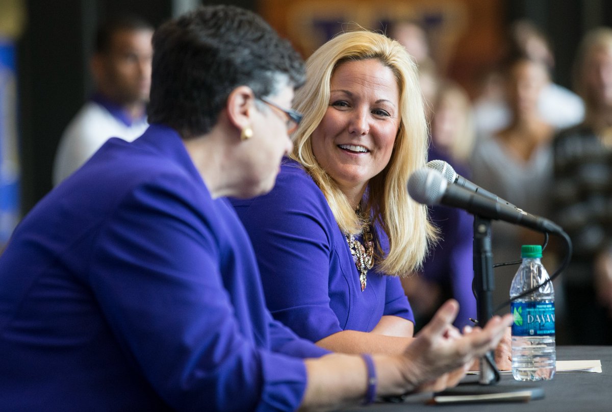 UWAthletics's tweet photo. On this day in 2016...  

@UW President @amcauce announced that Jen Cohen would take over as the 15th Director of Athletics in UW history.  

#GoHuskies x #TitleIX50 https://t.co/V5I7LS82a3