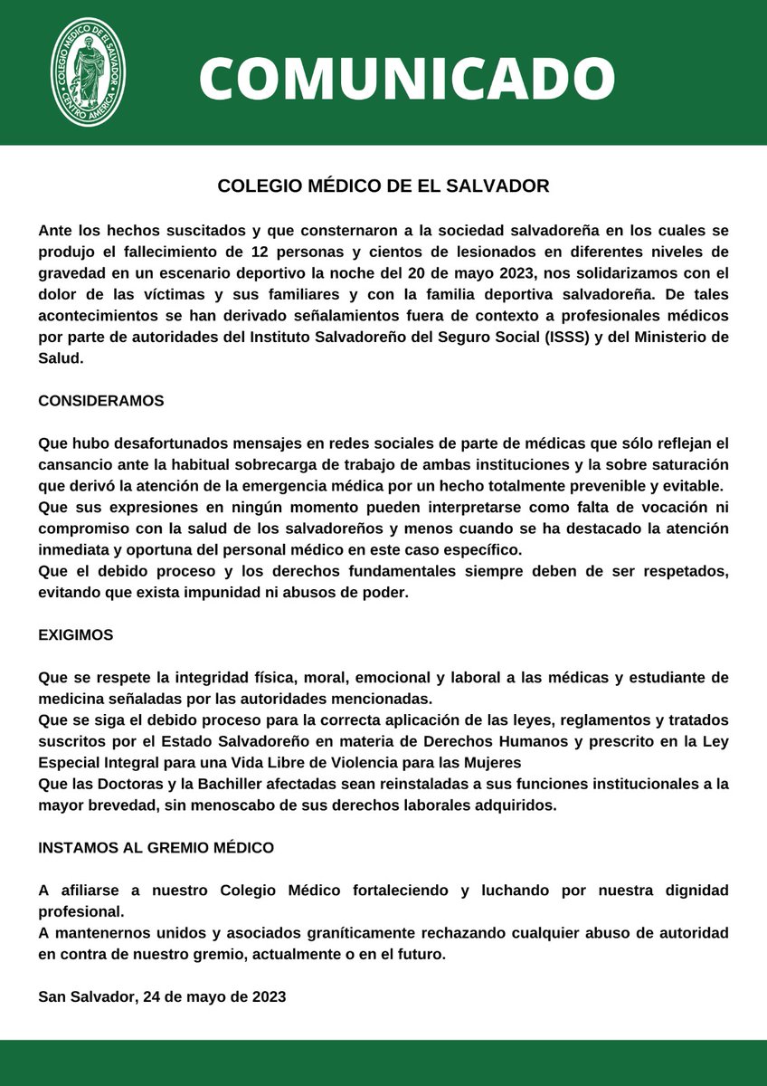 COMUNICADO