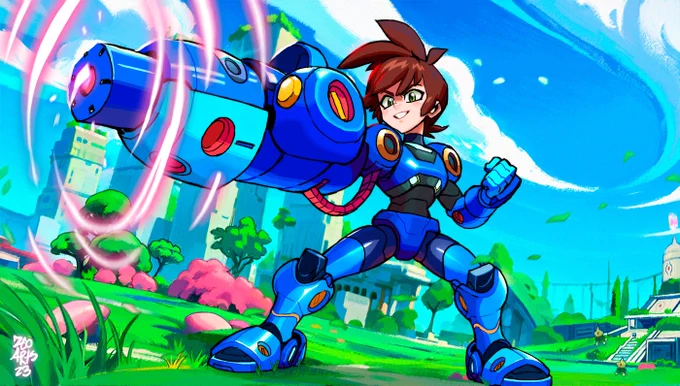 Megaman Zeo Legend, Full body design. #MegaManLegends #zeoarts #characterdesign