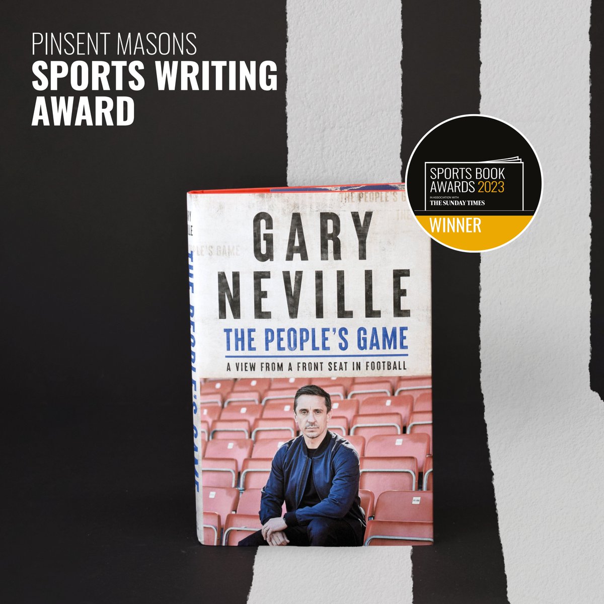 The WINNER of the #SportsBookAwards Pinsent Masons Sports Writing Award is...

The People's Game by @GNev2 (@HodderBooks)

Congratulations on your win!

#SBA23 #ReadingForSport

@Pinsent_Masons