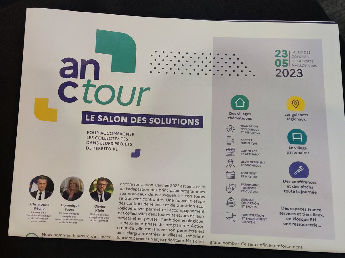 Sans territoires, nous ne pouvons réussir ta transition énergétique ! Au 3 ans de l'@ANCT à Paris,
@poleemploi_IDF à la rencontre des acteurs pour participer à la transformation des territoires
<a href="/Nadine_CRINIER/">Nadine CRINIER</a>
<a href="/HMoutel/">Hélène Moutel</a> @poleemploi_IDF
 #emploi #ANCTour
#industrie #transformation