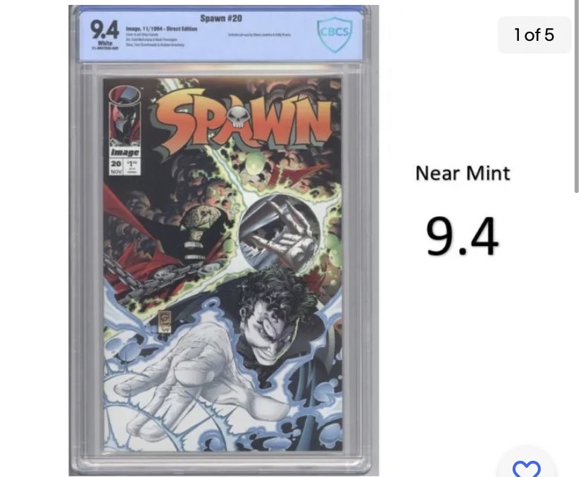 Check out Spawn #20 - Team up with Harry Houdini to save NYC! CBCS 9.4 - Brand New Slab! ebay.com/itm/3744977271… — #comicbook #collectible #comics #comiccon #comiccollecting #comiccollector #comiccommunity #collector #cbcs #cbcscomics #toddmcfarlane #spawn #imagecomics