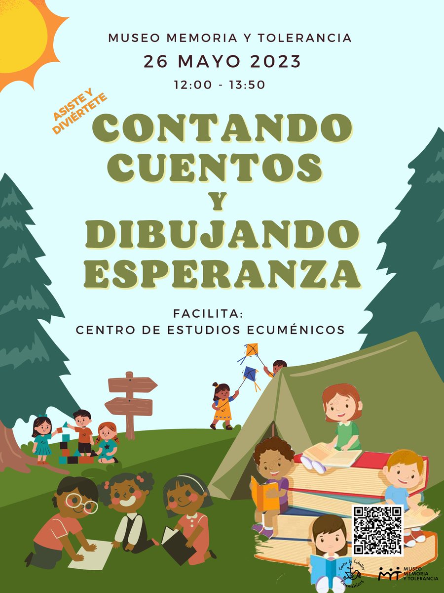 📢📢📢 Este viernes estaremos en el Museo Memoria y Tolerancia trabajando con niñas y niños para construir la esperanza. ¡No se lo pierdan! Habrá cuentacuentos y mucho aprendizaje 👇. ¡Les esperamos!

✍️Link de inscripción: forms.gle/RSqBENhbUixVMr….