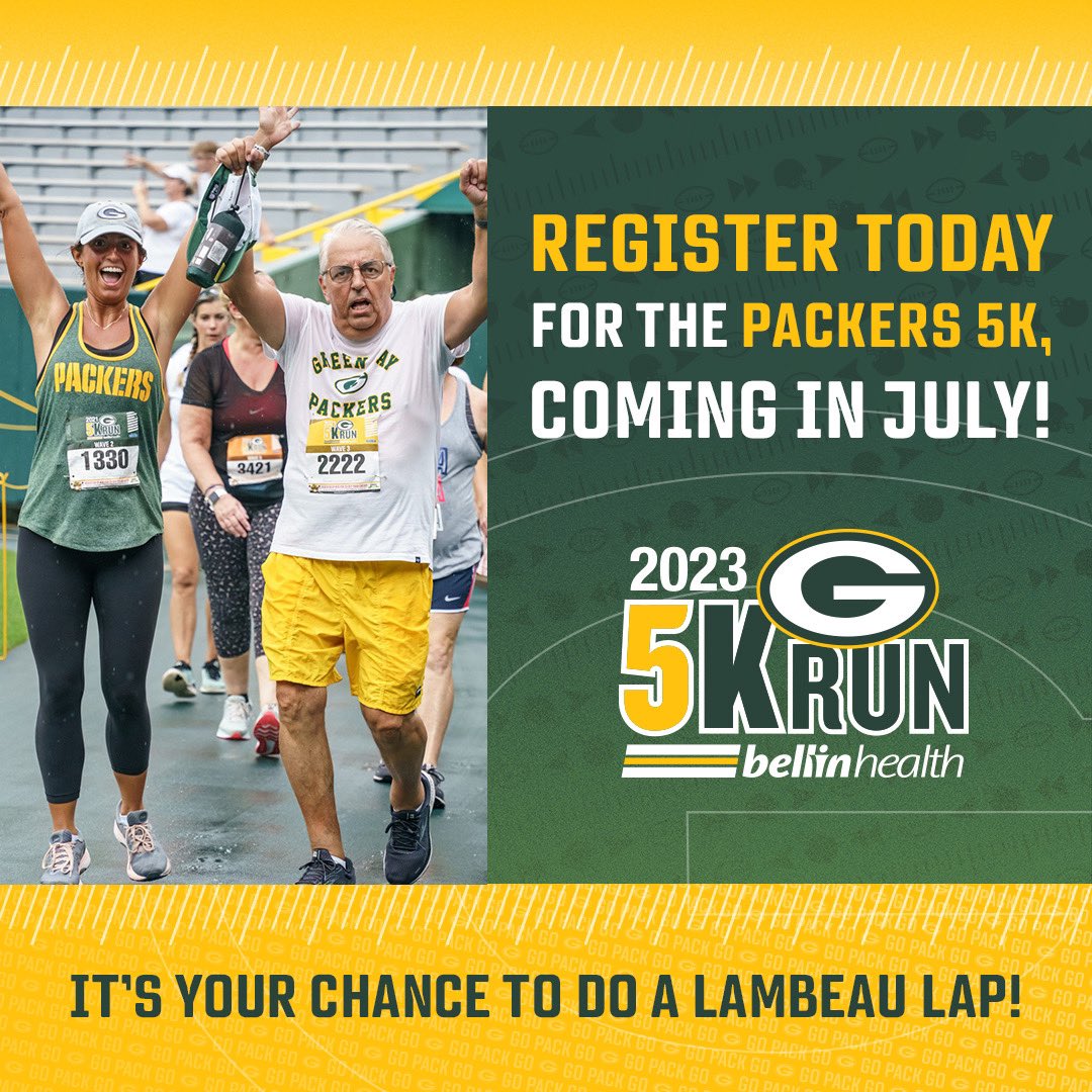 Join us for the 14th Annual #Packers5K Run/Walk & 1K Kids Run.

Register today! ➡️ packers.com/fans/packers-5k

@BellinHealth | #GoPackGo