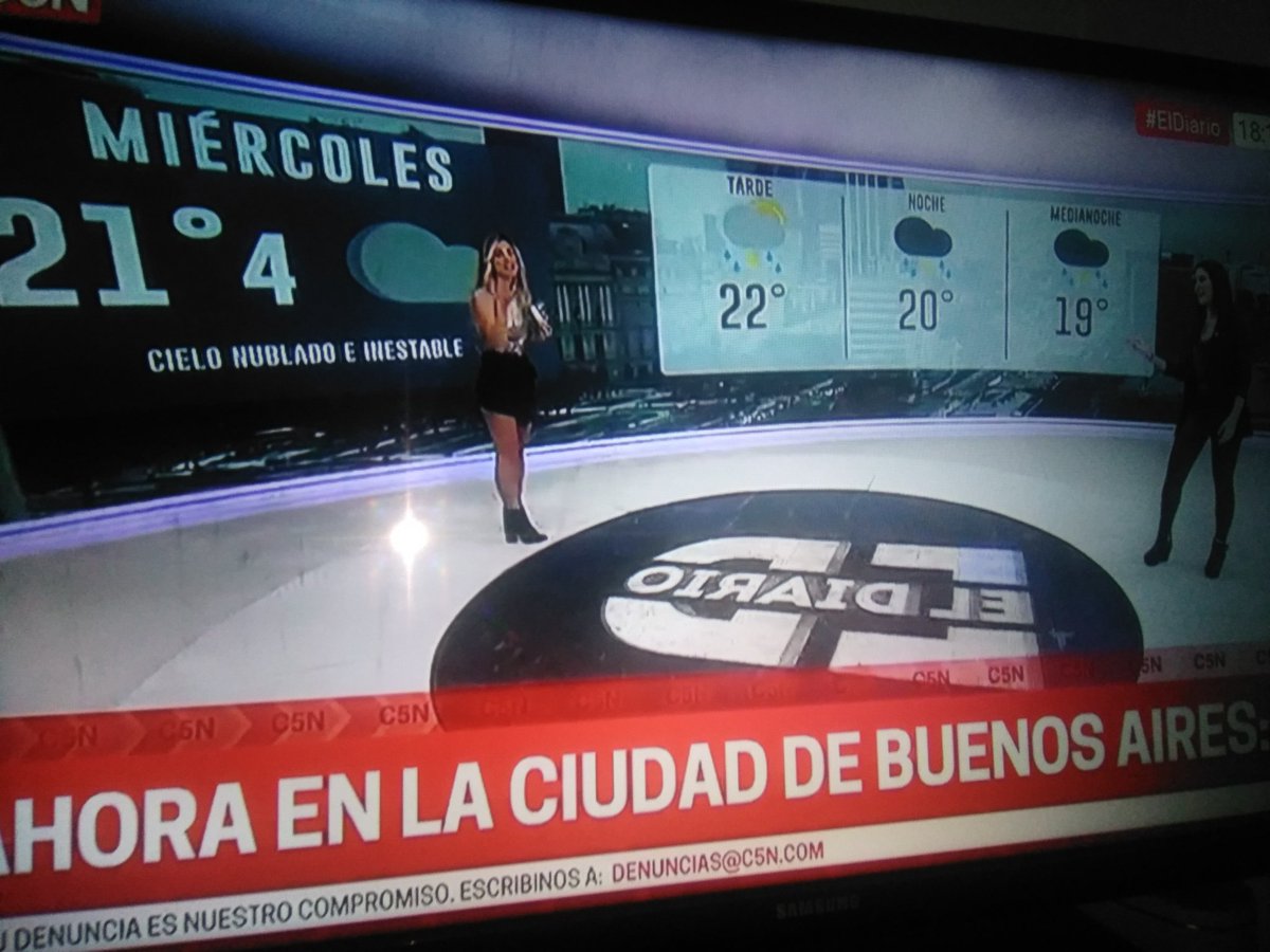 lmarc1111's tweet photo. Siempre pendiente al informe de @AntoRavinale !!! Una crack del clima 👏👏👏 @C5N #ElDiario https://t.co/7BamNfUavG