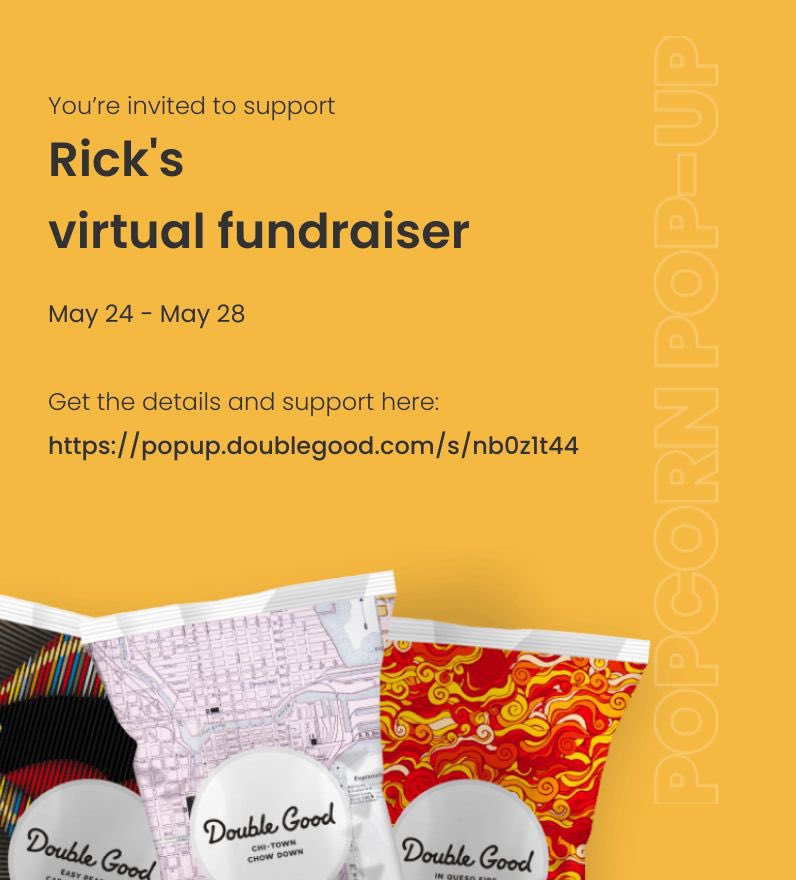 MyServeRick's tweet photo. Hi! We are doing a virtual fundraiser selling Double Good ultra-premium popcorn for 4 days from Wednesday, May 24 - Sunday, May 28. Get all the details and support here: https://t.co/oalURxS4MP https://t.co/iREpX5OApw