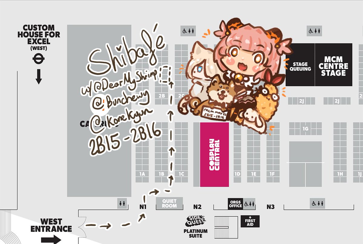 Shibafe_Info's tweet photo. It's that time of year again! @MCMComicCon is upon us! I'm sharing a table with the lovely @dearmyshrimp as usual as well as @Bunchewy1 and @konekyun! 
Come visit us at 2B15-2B16! https://t.co/CEs2TIWDlx