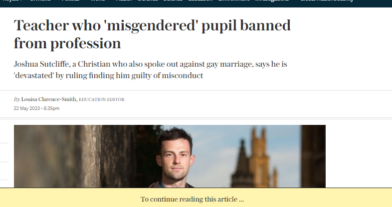 LinkofSunshine's tweet photo. The Telegraph failed to mention he gave a speech in which he said, and then doubled down on, that we should stone trans kids to death https://t.co/5CYn4I8bqQ