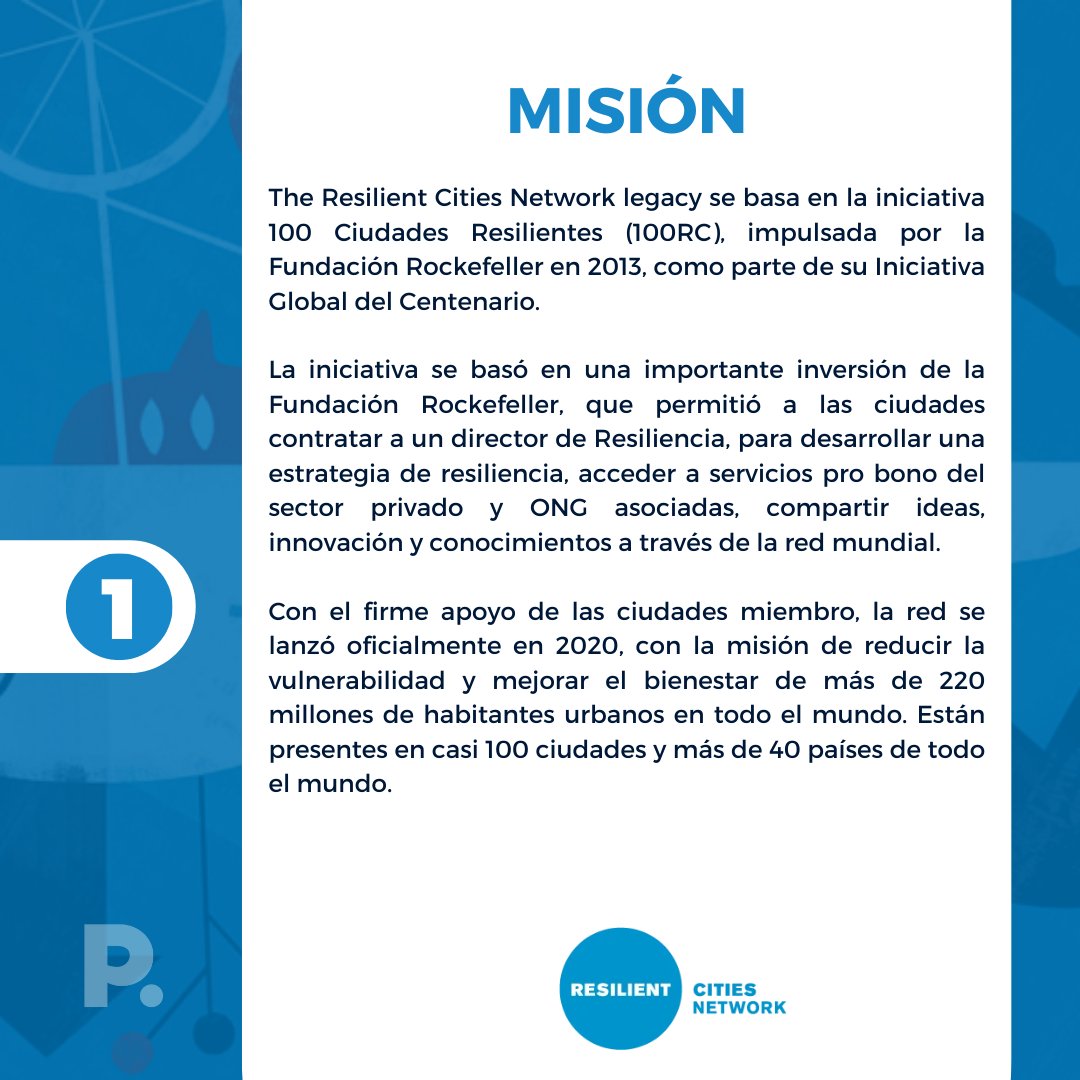 Paradiplomacia's tweet photo. 🌎La #CityNetwork de la semana es Resilient Cities Network🙌🏽

👉🏽Te invitamos a conocer esta red, descubrir su misión y los beneficios de ser parte

@RCitiesNetwork 🌐 https://t.co/pVpZmqqwis