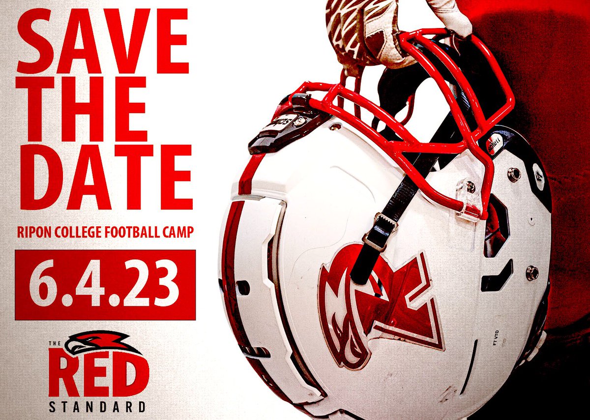 Don’t forget to sign up for the Ripon College Football Prospect Camp!!! $50 for personal instruction, t-shirt, and lunch. Additional recruiting opportunities available after camp.  Be there!!! #BeRed 🔴⚪️

riponredhawks.com/sports/2023/4/…