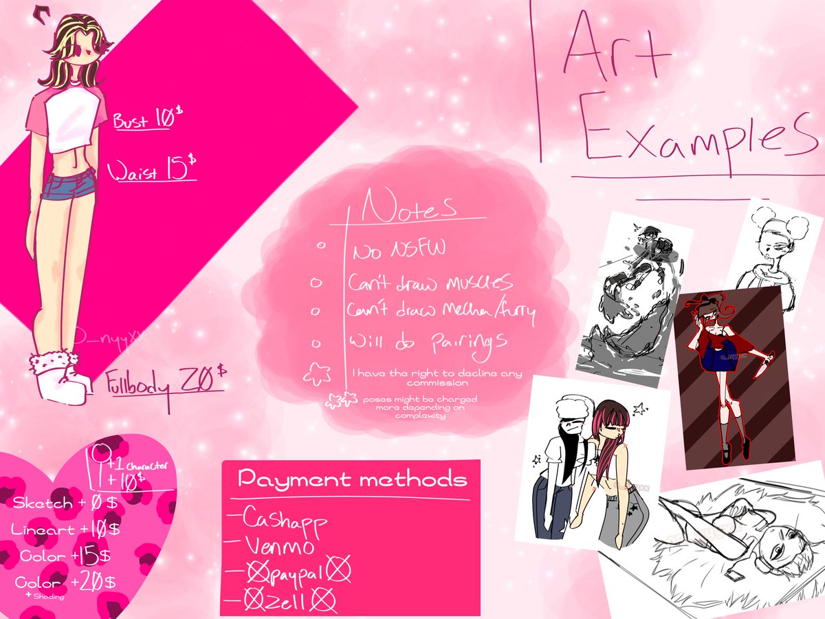 Im in desperate need of money and running broke, if you could help out a starving artist that would be wonderful! Anything works - thank you in advance! ⭐️⭐️

#artist #commissionsopen